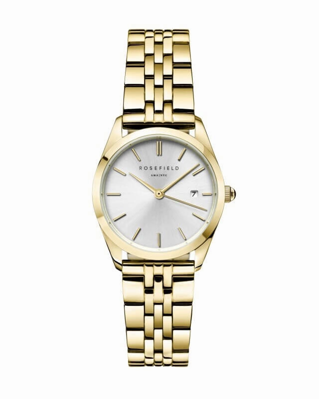Montre Rosefield The Ace XS Silver Sunray Steel Gold A15