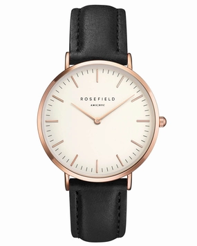 Montre Rosefield The BOWERY White Black Rose Gold BWBLR-B1