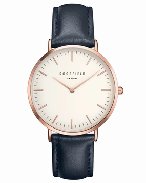 Montre Rosefield The BOWERY White Blue Rose Gold BWBUR-B14