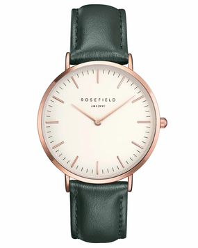 Montre Rosefield The BOWERY White Green Rose Gold BWGER-B16