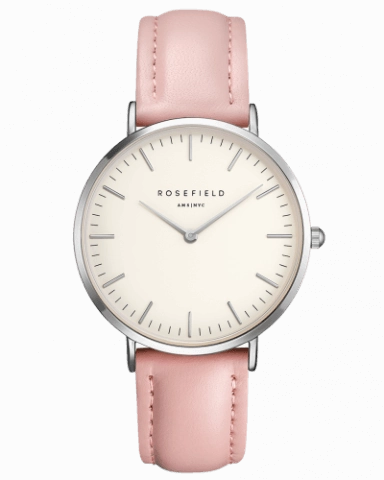 Montre Rosefield The BOWERY White Pink Silver BWPS-B8