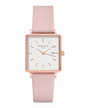 Montre Rosefield THE BOXY Blanc Rose Or Rose QWPR-Q11