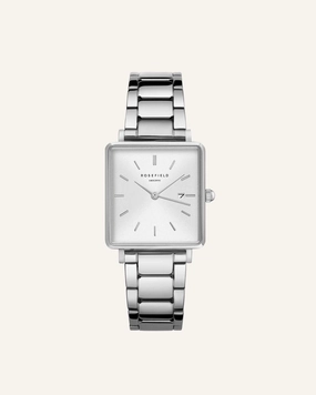 Montre Rosefield THE BOXY Blanc Sunray Acier Argent Q042