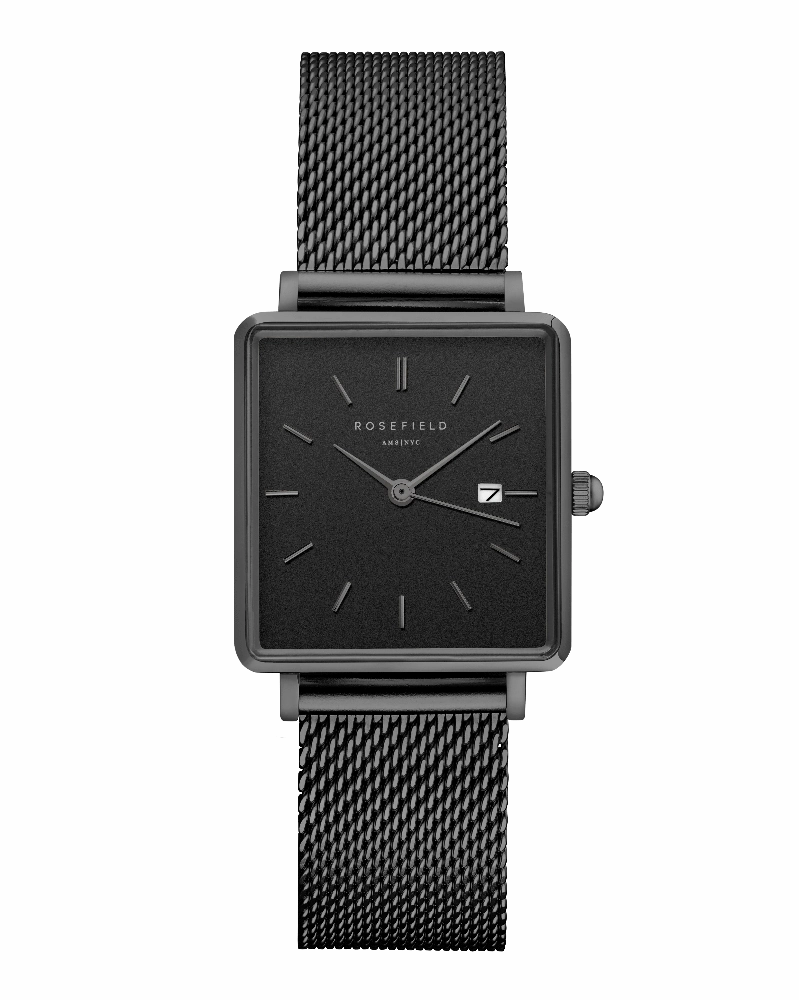 Montre Rosefield THE BOXY Noir Noir QBMB-Q04