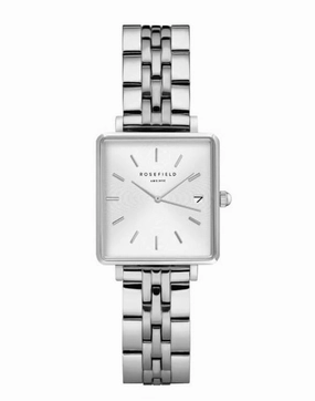 Montre Rosefield THE BOXY XS Blanc Sunray Argent Q020
