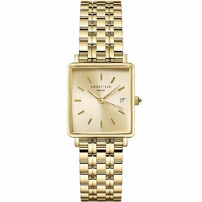 Montre Rosefield THE BOXY XS Champagne Steel Gold Q048