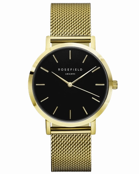 Montre Rosefield The MERCER Black Mesh Gold MBG-M46