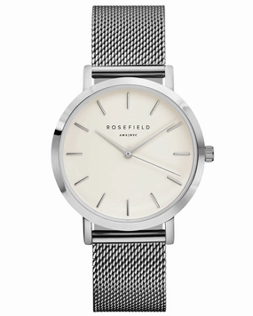 Montre Rosefield The MERCER White Silver MWS-M40