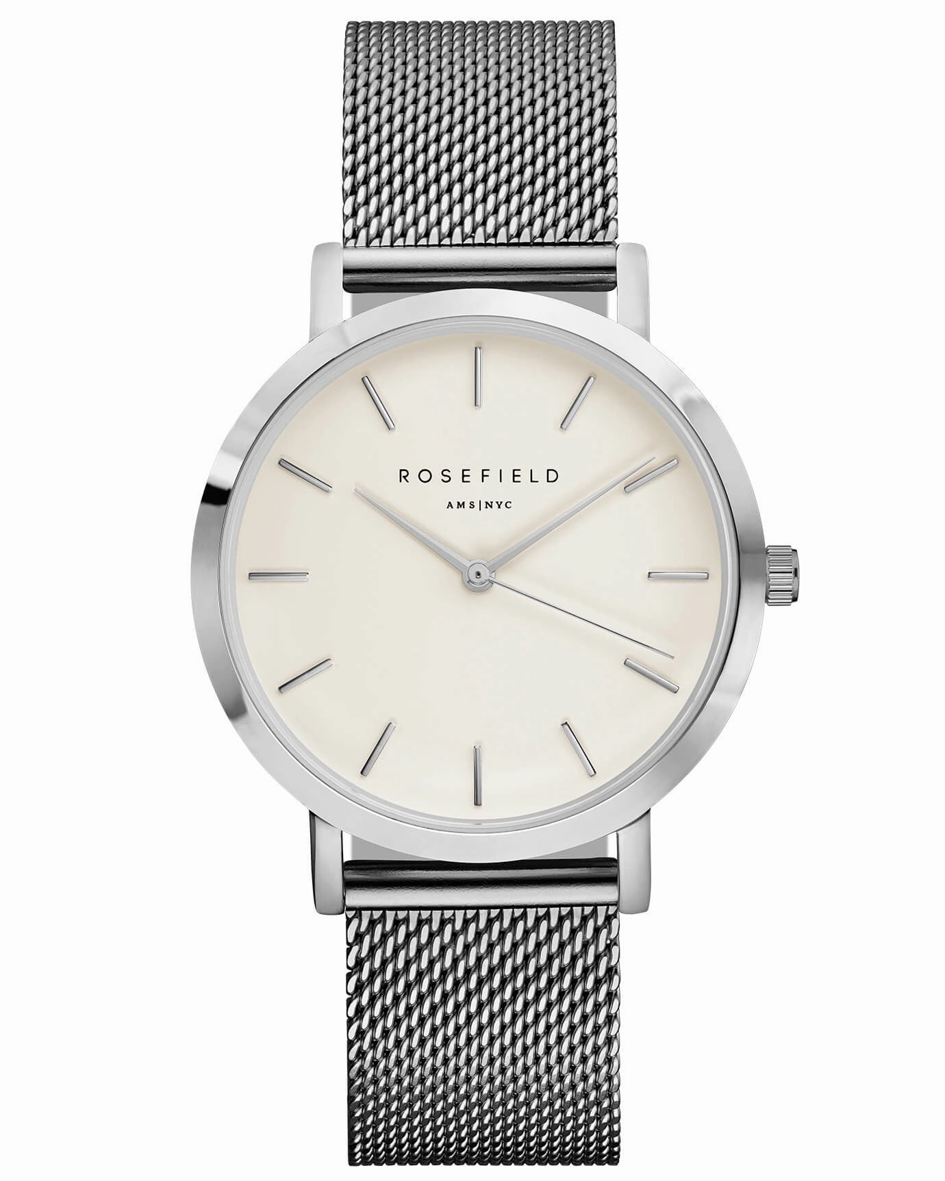 Montre Rosefield The MERCER White Silver MWS-M40