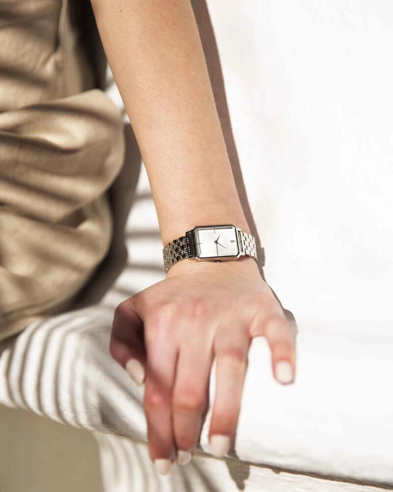 Montre Rosefield The Octagon Blanc Acier Argent O41