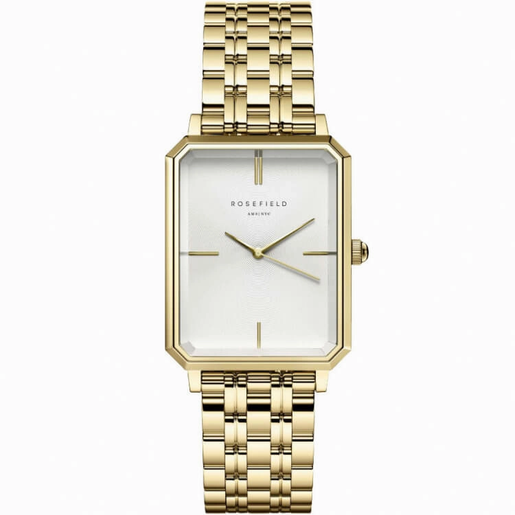 Montre Rosefield The Octagon Blanc Acier Dor O40
