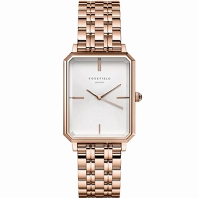 Montre Rosefield The Octagon Blanc Acier Rose Gold O42