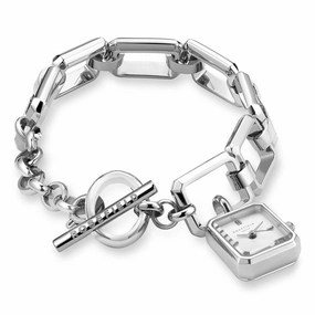 Montre Rosefield The Octagon Charm Chain Blanc Argent O53