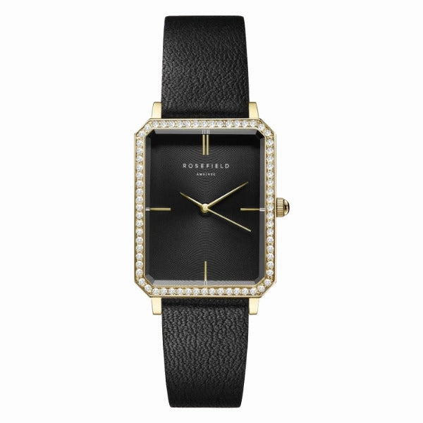 Montre Rosefield The Octagon Crystal Noir O51