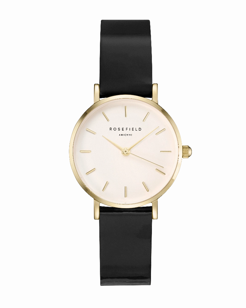 Montre Rosefield THE PREMIUM GLOSS Blanc Noir Or Jaune SHBWG-H33