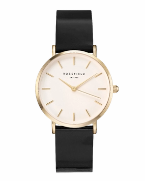 Montre Rosefield THE PREMIUM GLOSS Blanc Noir Or Jaune SHMWR-H38