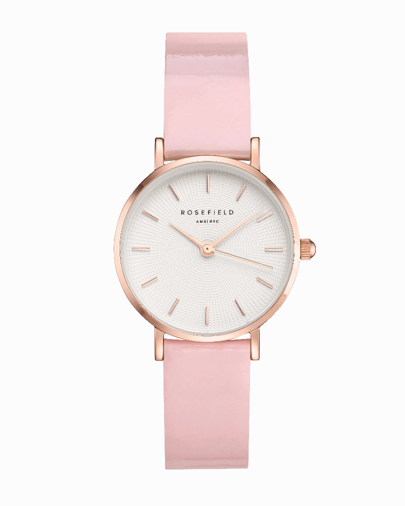 Montre Rosefield THE PREMIUM GLOSS Blanc Rose Or Rose SHPWR-SH32