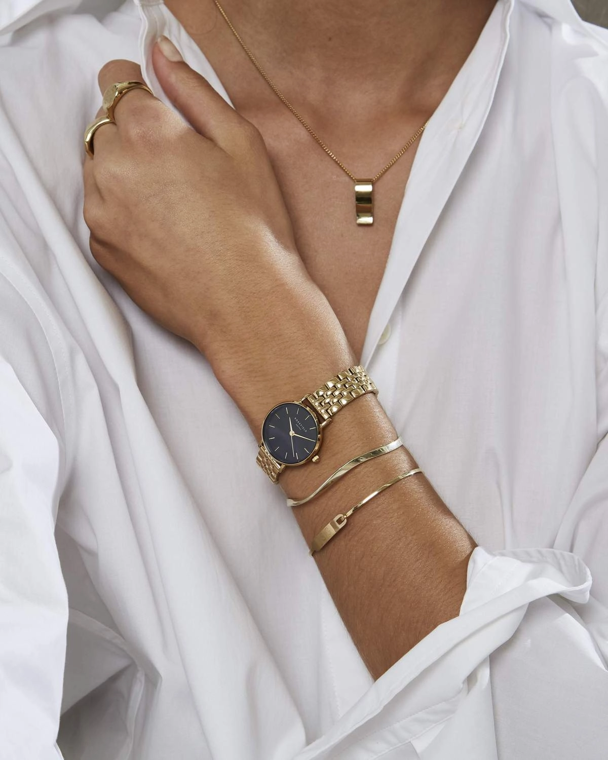 Montre Rosefield THE SMALL EDIT Black Steel Gold 268
