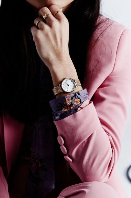 Montre Rosefield THE SMALL EDIT Blanc Or Rose 26WR-265