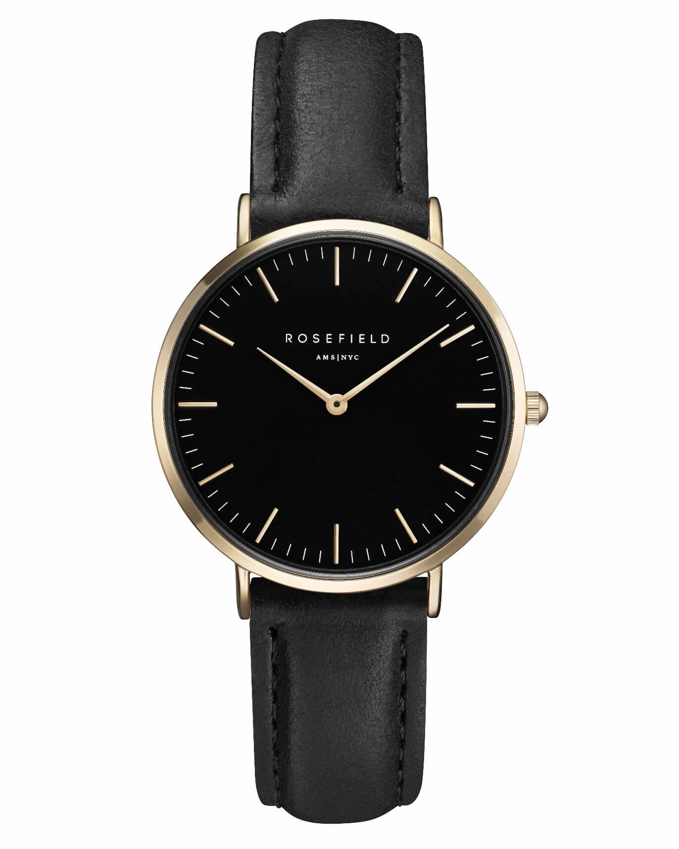 Montre Rosefield The TRIBECA Black Black Gold TBBG - T56