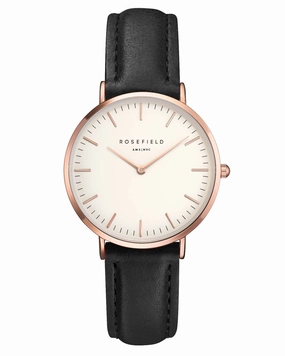 Montre Rosefield The TRIBECA White Black Rose Gold TWBLR - T53