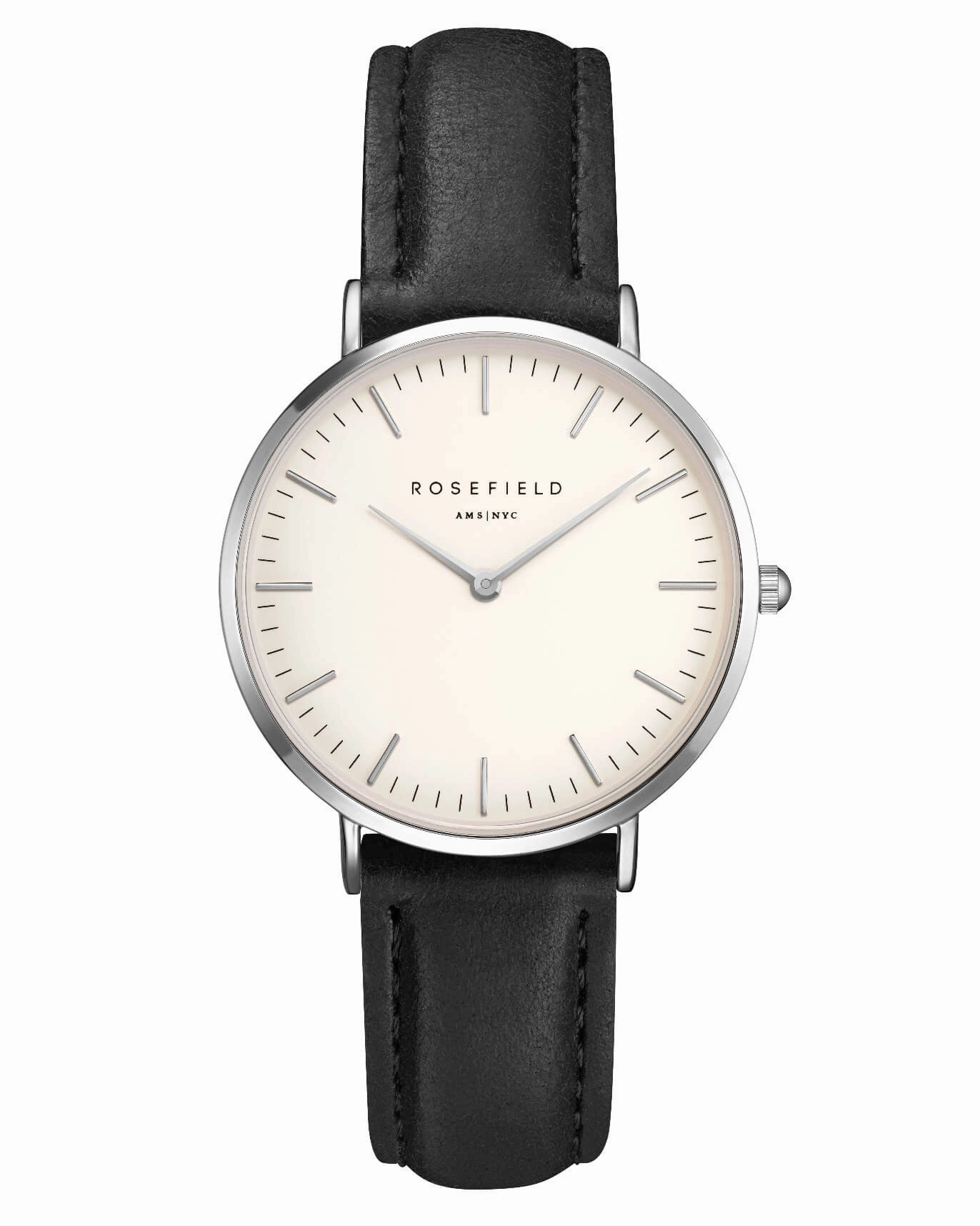 Montre Rosefield The TRIBECA White Black Silver TWBLS - T54