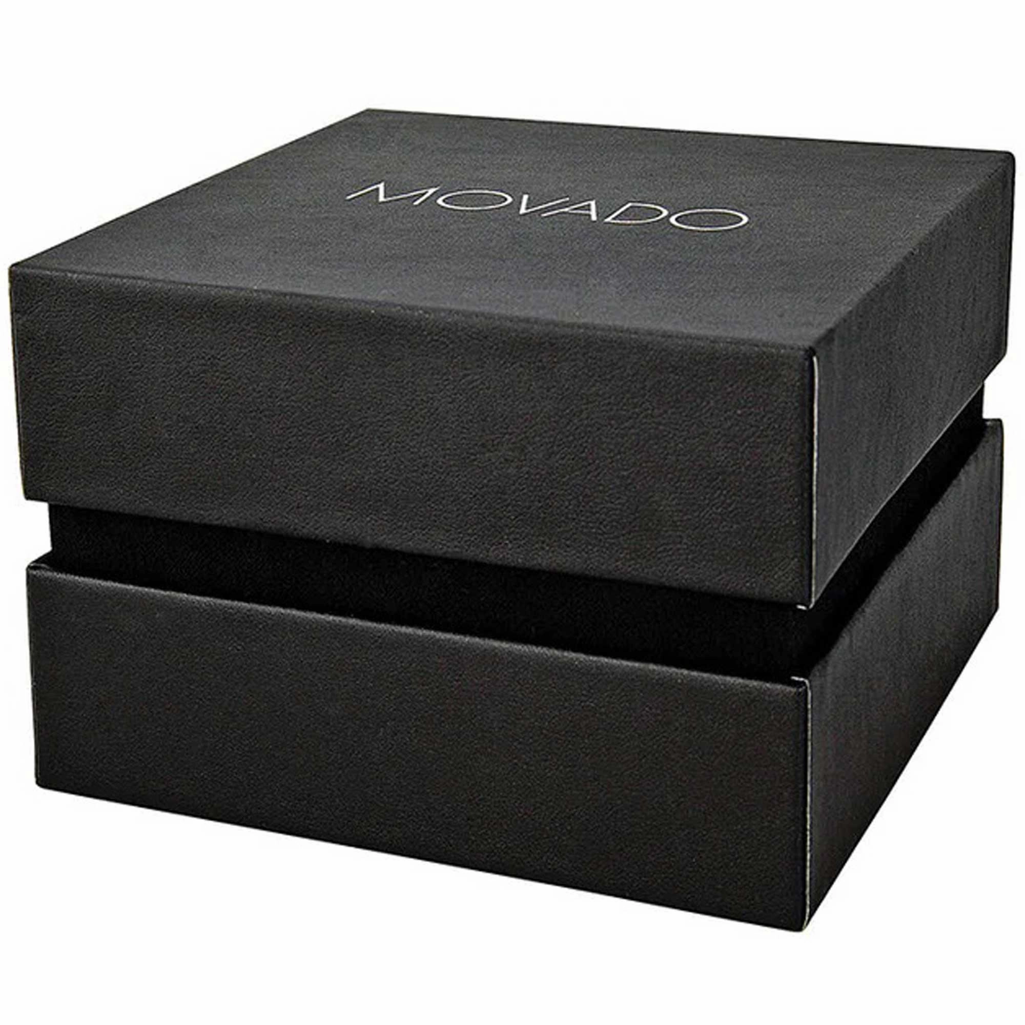Movado Women's Watch - Museum Classic Silver Tone Case Black Dial Strap | 0607317