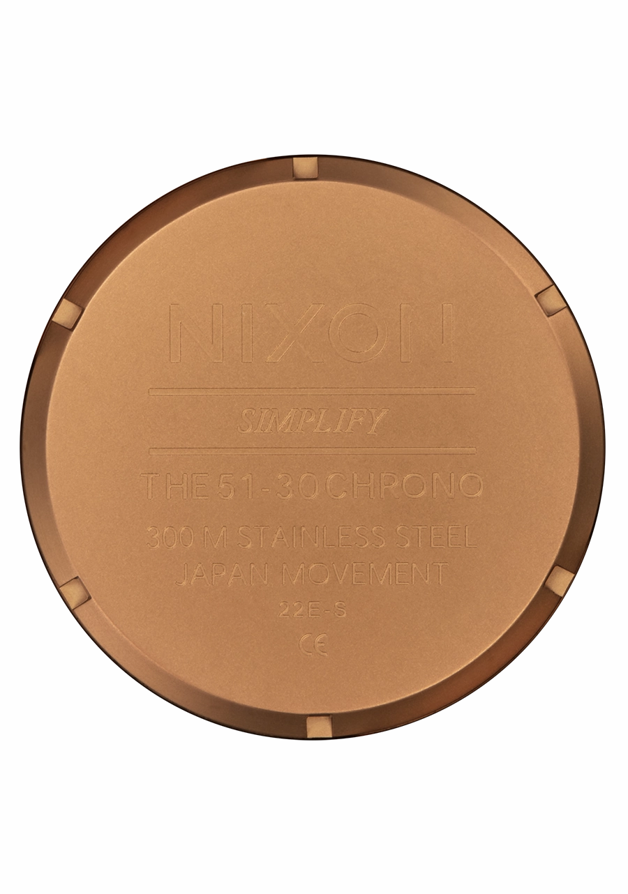 Nixon 51-30 Chrono Stainless Steel Black Dial Mens Watch A083-5145-00
