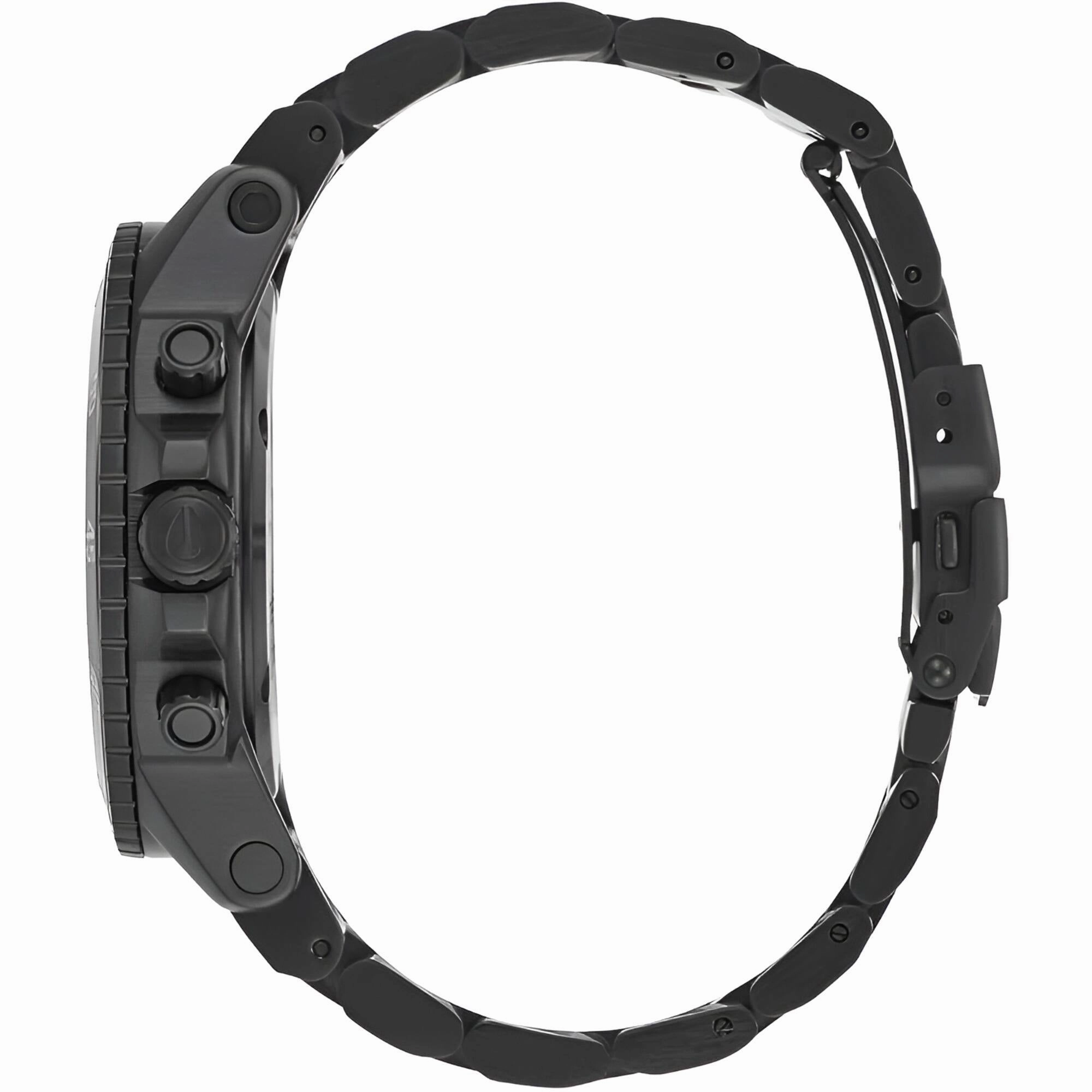 Nixon Men's Watch - Ranger Quartz Chronograph Black Dial Steel Bracelet | A549-602