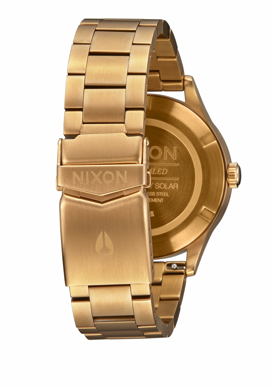 Nixon Sentry Solar Stainless Steel Black Dial Mens Watch A1346-510-00