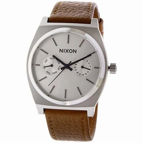 Nixon Women's Watch - Time Teller Quartz Silver Dial Leather Strap | A927-2310