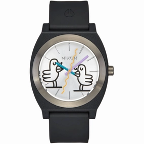 Nixon Women's Watch - Time Teller Quartz Silver Dial Plastic Strap | A136-6000