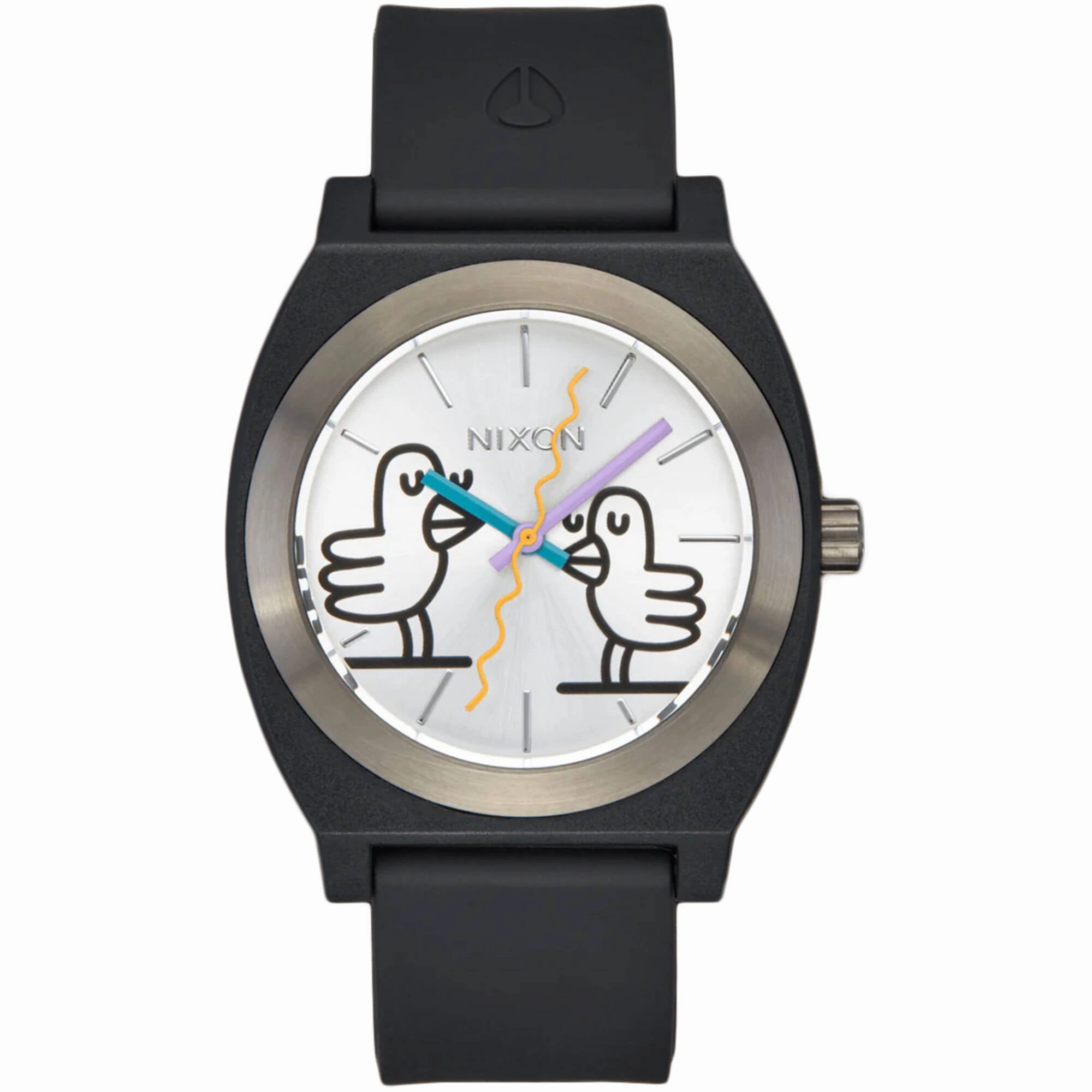 Nixon Women's Watch - Time Teller Quartz Silver Dial Plastic Strap | A136-6000
