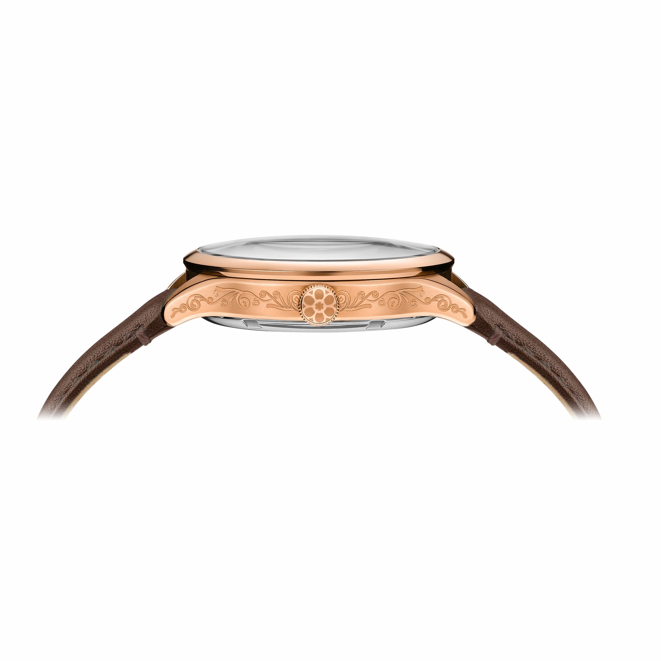 No.274 Open Heart Rose gold, purple and brown