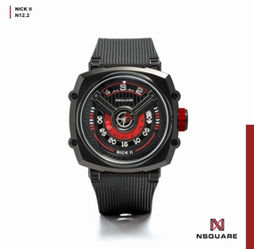 NSquare NICK II AUTOMATIC WATCH 45MM N12.2 Black/Red |NSquare NICK II?a????? 45???3 N12.2 ???2/???2