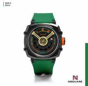 NSQUARE NICK II AUTOMATIC WATCH 45MM N12.4 GREEN |NSQUARE NICK II?a????? 45???3 N12.4 ????2
