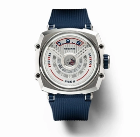 NSQUARE NICK II AUTOMATIC WATCH 45MM N12.5 BLUE/STEEL |NSQUARE NICK II?a????? 45???3 N12.5 ???2/???2