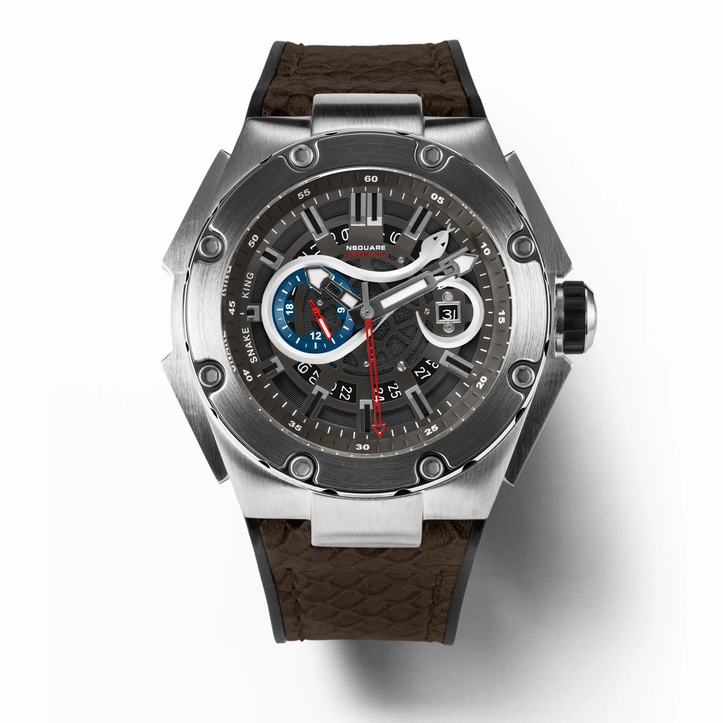 NSQUARE SnakeKing Automatic Watch-46mm N10.7 Cool Grey/SS Bracelet|??????3???? ?a?????-46???3 N10.7 ????/????1?????????