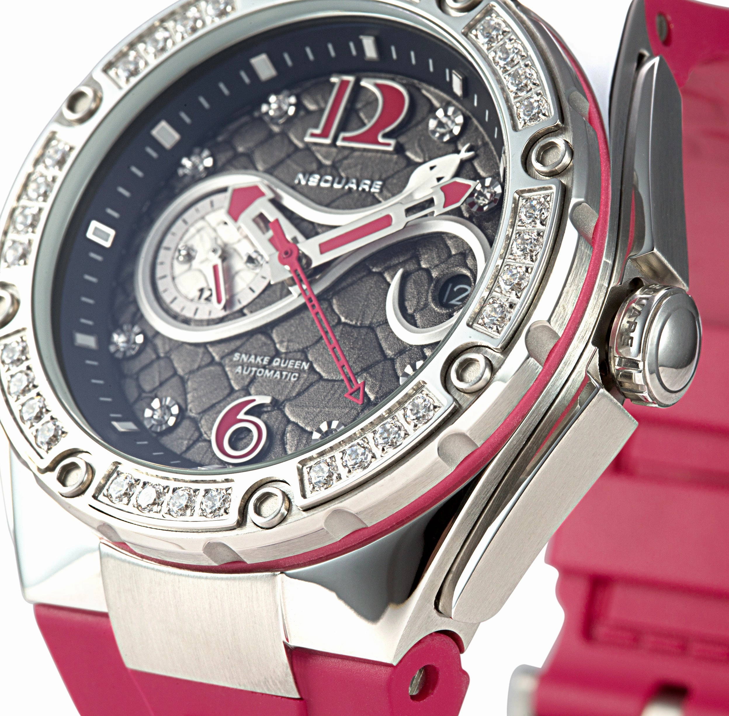 NSQUARE SnakeQueen39mm Automatic Watch- N48.5 Cherry Red