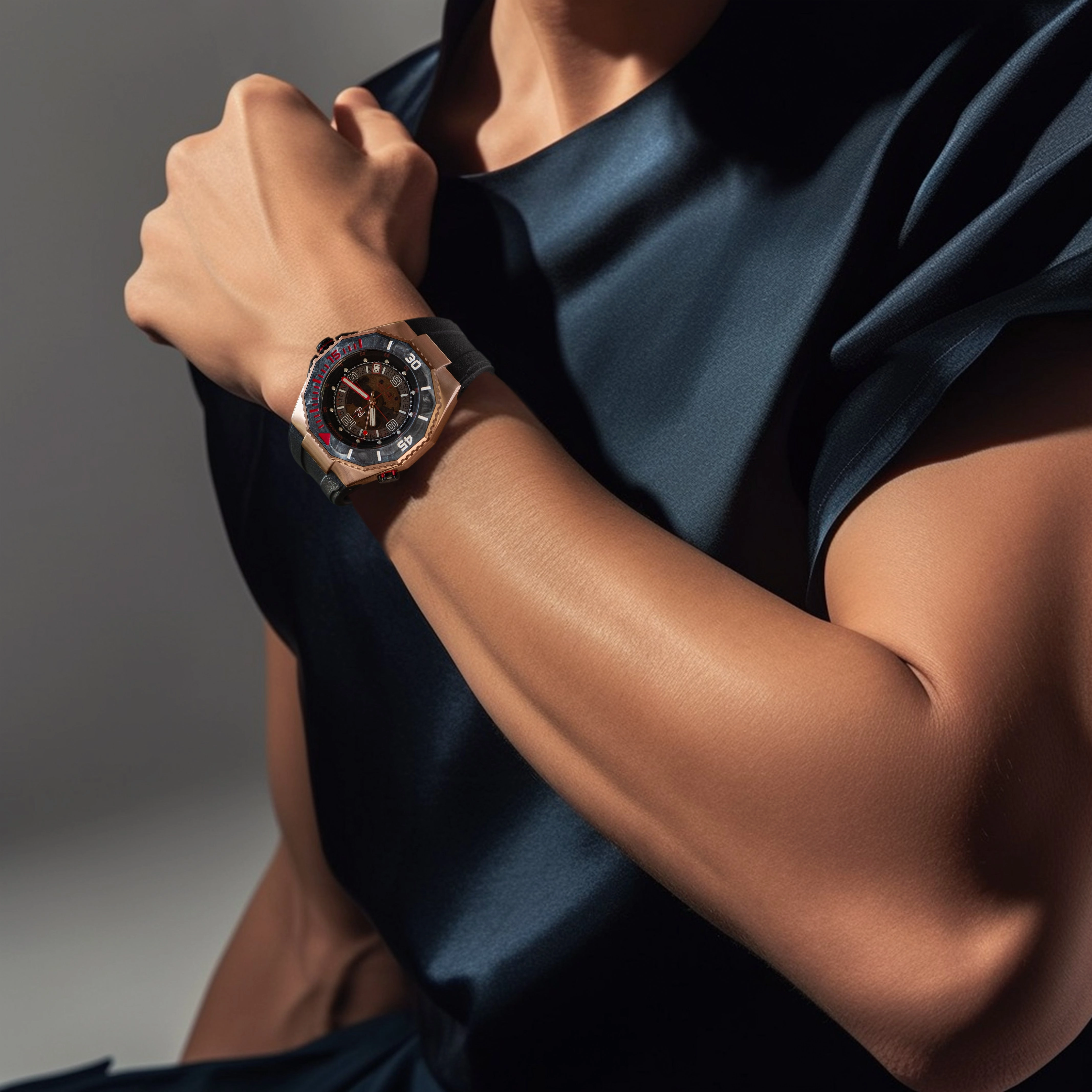 Ocean Speed NS-27.2 Rose Gold/Black Swiss Automatic