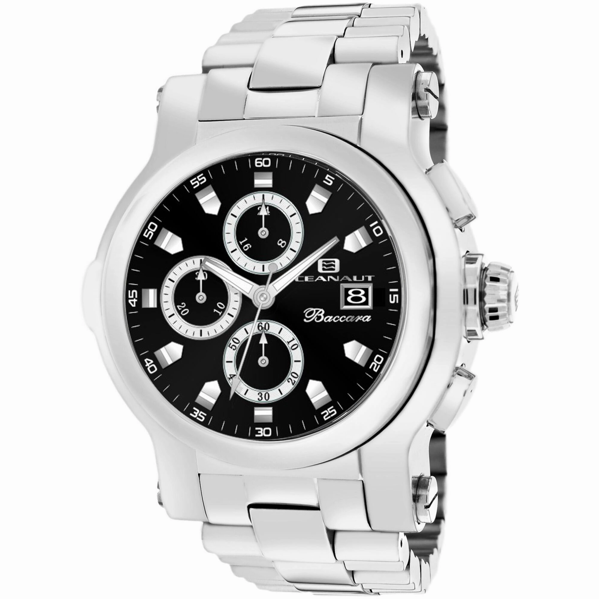 Oceanaut Men's Watch - Baccara XL Black Dial Stainless Steel Bracelet | OC0821