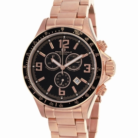 Oceanaut Men's Watch - Baltica Black Dial Plated Stainless Steel Bracelet | OC3329