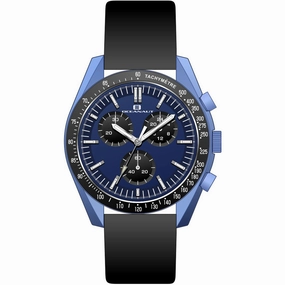 Oceanaut Men's Watch - Orbit Quartz Blue Dial Black Leather Strap | OC7583