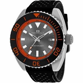 Oceanaut Men's Watch - Submersion Quartz Grey Dial Black Rubber Strap | OC0522