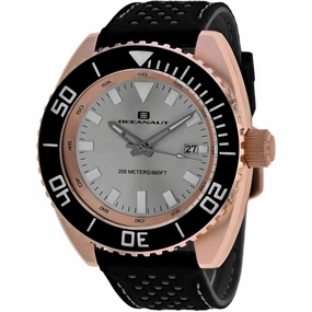 Oceanaut Men's Watch - Submersion Quartz Silver Dial Rubber Strap | OC0523