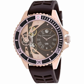 Oceanaut Men's Watch - Tide Quartz Rose Gold Case Brown Dial Rubber Strap | OC0996