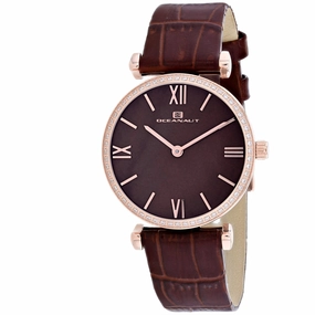 Oceanaut Women's Watch - Harmony Brown Mother of Pearl Dial Leather Strap | OC3216