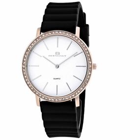 Oceanaut Women's Watch - Ripple Quartz White Dial Black Rubber Strap | OC0264