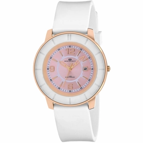 Oceanaut Women's Watch - Satin Quartz Rose Gold Case Pink Dial Rubber Strap | OC0814