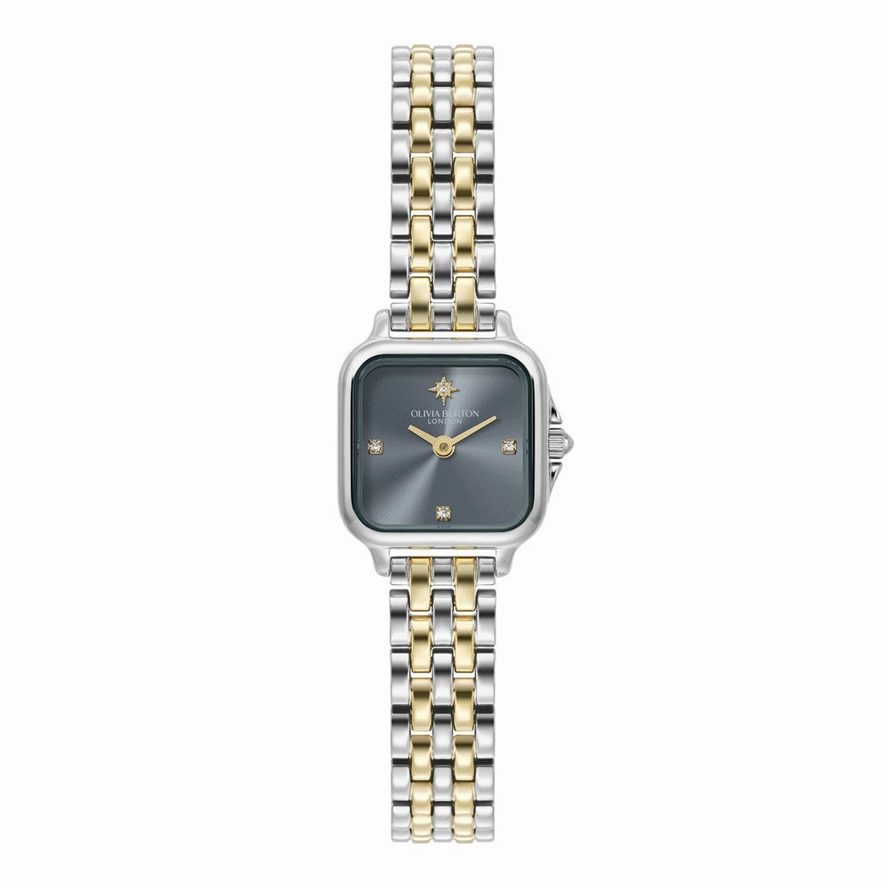 Olivia Burton Mini Grosvenor Chalk Blue and Two Tone Watch 24000258